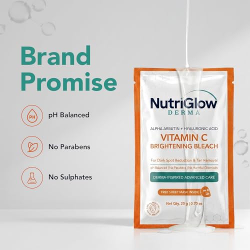 Vitamin C Bleach for Tan Removal & Hair Lightening - 20g, 6-in-1