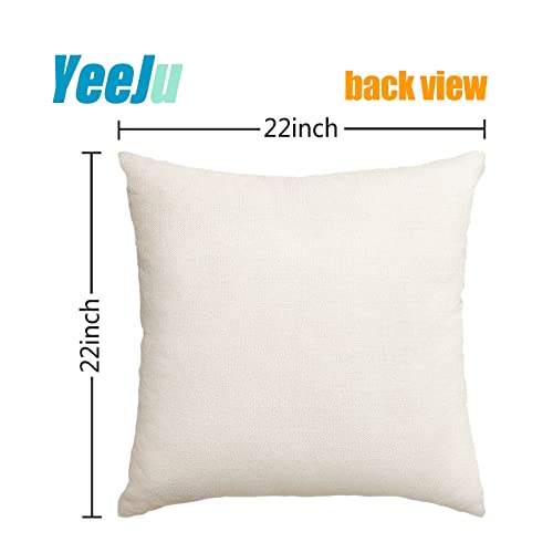 YeeJu Fall Throw Pillow Covers Set of 4 22x22 A-Fall 31 Pumpkin Leaves Sunflower
