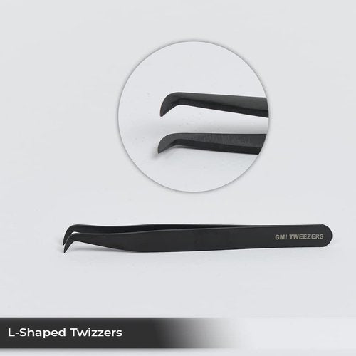 Professional Eyelash Extension Tweezers - Stainless Steel Eyelash Extension Kit - Pack of 2 Eyelashes Extension Tweezers – Lash Tweezers for Eyelash Extensions - False Eyelash Applicator tool.