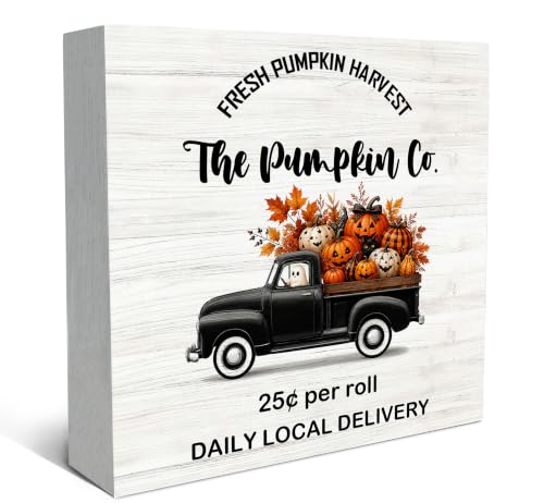 Halloween Ghost Pumpkin Wooden Box Sign - Rustic Fall Decor - Ghost-7