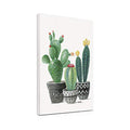 Cactus Wall Art Canvas Print - 16x24 Inches Desert Botanical Poster with Frame - Arizona Succulent Boho Decor