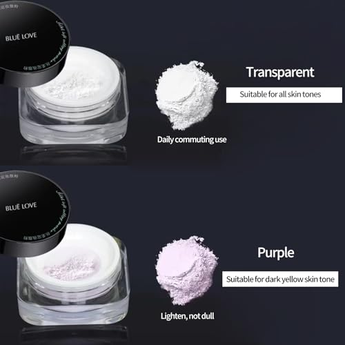 BLUE LOVE Purple Loose Setting Powder - Oil Control, Waterproof, 1 Ounce
