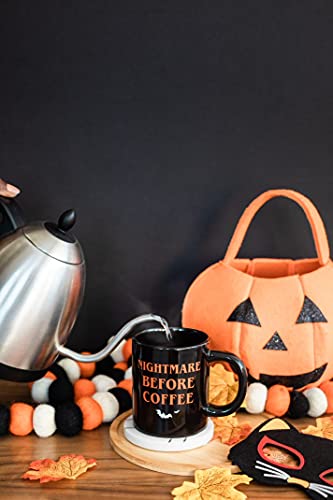 16 oz Nightmare Before Coffee Halloween Mug - Double-Sided Spooky Design