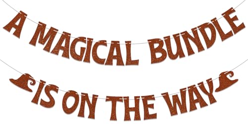 Brown Glitter Banner - Magical