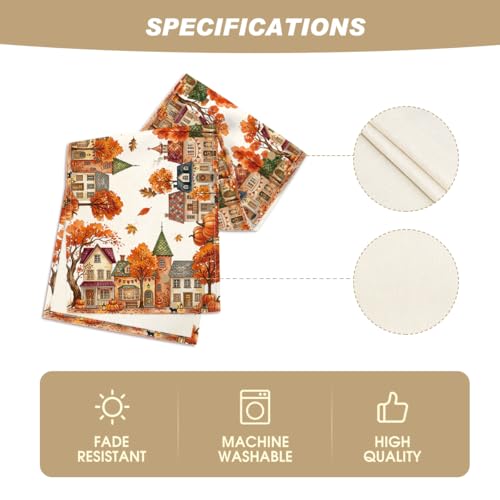 Fall Table Runner 13x90 Inch Beige Polyester Home Decor Party Decor