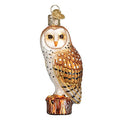 Unique Barn Owl Glass Christmas Ornament - Handcrafted Holiday Decoration, Owl Collection