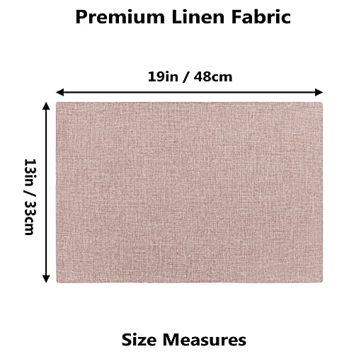 Baby Pink Heat Resistant Placemats Set of 4 - 13x19 Inch Dining Table Decor