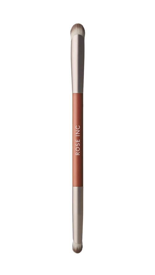 Rose Inc Number 8 Dual-Ended Eyeshadow Brush - Vegan Brush for Blending & Highlighting Eyeshadow