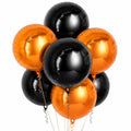 18 Inch Orange and Black Foil Balloons Set for Halloween & Fall Parties