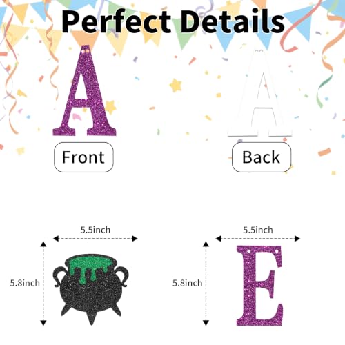 Baby Shower Banner - Glitter Halloween Decorations for Baby Shower