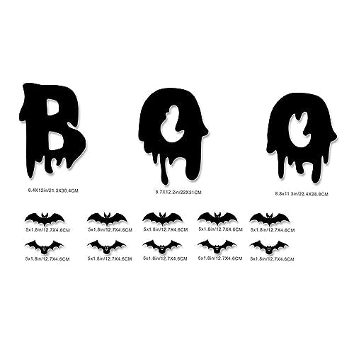 Halloween Ghost Wall Decals - 25 Reusable Spooky Vinyl Stickers for Home & Party Decor