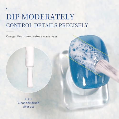 JODSONE Ocean Wave Blooming Gel Nail Polish B1501 - White Wave Effect, 16.5ml