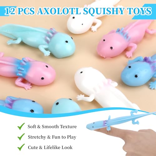 Axolotl Party Favor Kit - 80 Pieces for Birthday & Event Decor