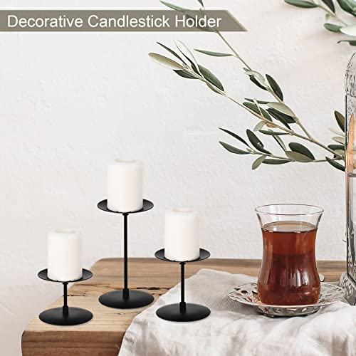 Black Candelabra Candle Holders Set - 2 Sets of 3 Sizes Modern Iron Halloween Decor - Variation of THIS listing
