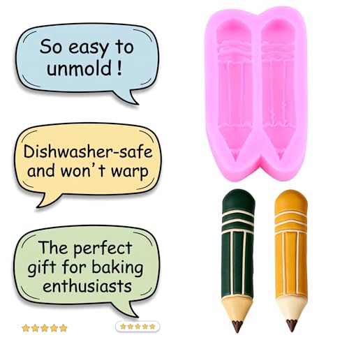 Back To School Pencil Silicone Mold - Style H, Cake & Candy Decoration