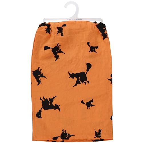 Halloween Kitchen Towel - Wicked Without Coffee Witch Design