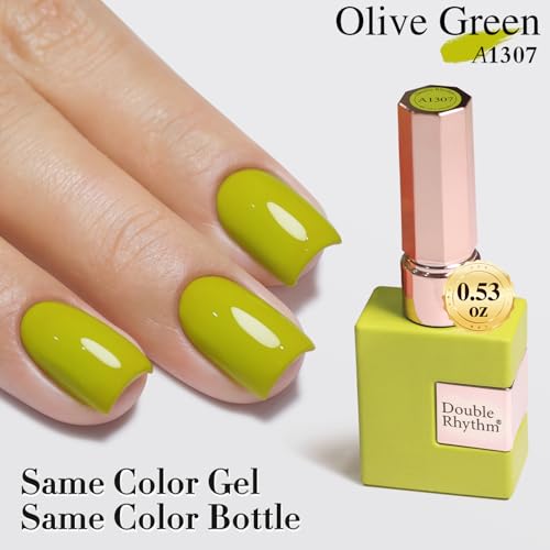 Gel Nail Polish 15ML - Same Color & Bottle - Olive Green - Double Rhythm