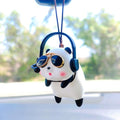 DJ Panda Rearview Mirror Hanging Ornament - Cute Panda Car Decoration, Car Accessory, Interior Decor