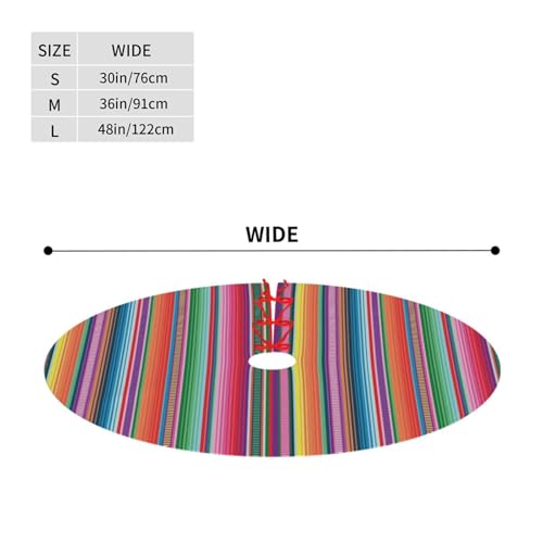Majoug Mexican Blanket Serape Stripe Christmas Tree Skirt 36" Holiday Decor