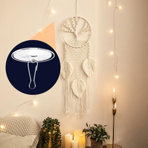 Self-Adhesive Ceiling Hooks 60 Pack Clear Disc for Hanging Decorations - Variation of Transparent-60 Pack