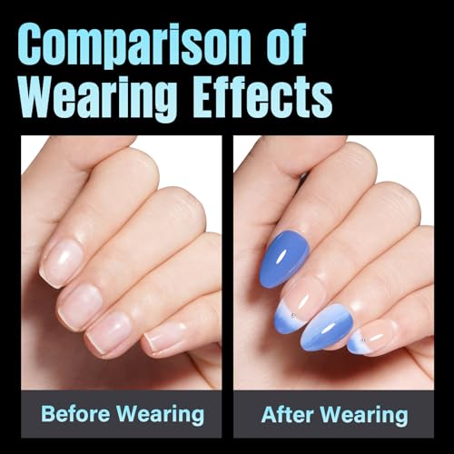 240pcs Short Almond Nail Tips - Pre-Shaped Clear Acrylic Press-On Nails