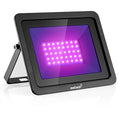 395nm 50W UV LED Black Light - Waterproof Ultraviolet Flood Light for Parties & Outdoors - Black Variation