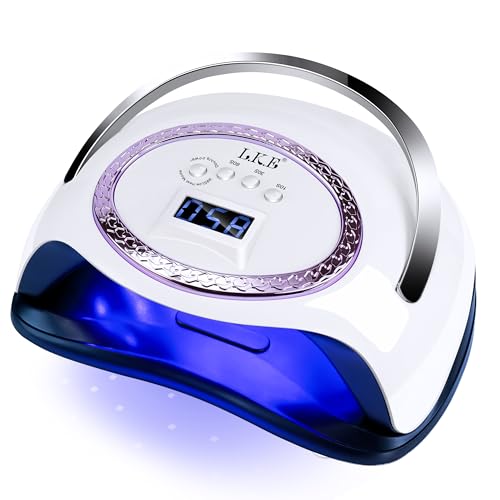 White UV LED Nail Lamp 288W Professional Gel Dryer with Smart Sensor & 4 Timers