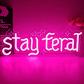 Stay Feral Neon Sign - Gothic Wall Decor LED Light for Bedroom & Halloween, Variation of THIS listing