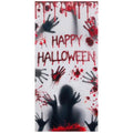 Halloween Zombie Door Cover - Bloody Handprint Horror Decor, Handprint Variation