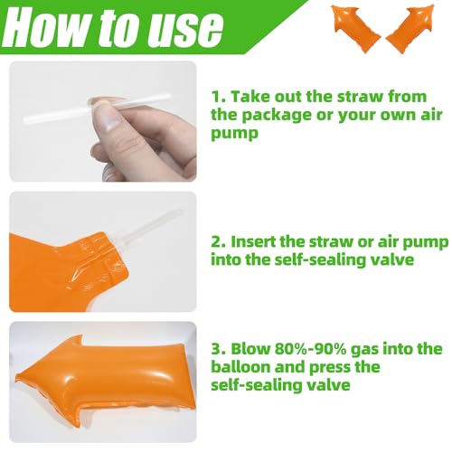 Orange Directional Arrow Balloons 5 Pack - Halloween Birthday Party Decorations
