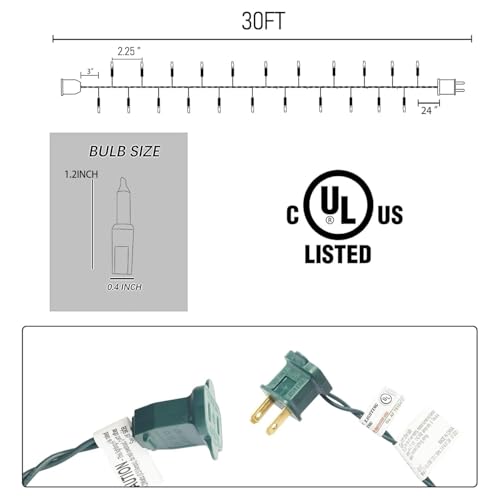 FUNPENY Warm White Christmas String Lights 2 Pack 300 Count 60ft Indoor Outdoor