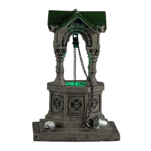 Lighted Gothic Well Table Accent - Spooky Halloween Decor, Battery-Operated