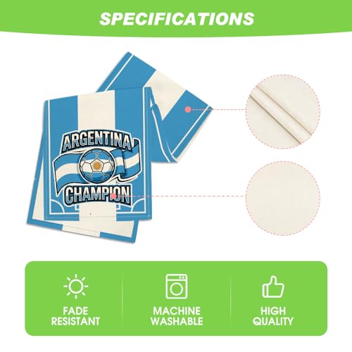 Argentina Flag Soccer Table Runner - 13x72 Inch Kitchen & Dining Decor