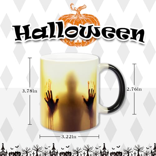 Color Changing Zombie Coffee Mug - Horror Movie Gift, 11oz Heat-Sensitive Cup