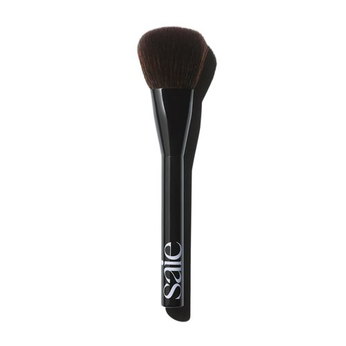 Saie Powder Blush Brush - Fluffy Makeup Brush for Cheeks - Ultra-Soft Tapered Bristles for a Precise, Diffused Application - For Pressed or Loose Powder Face Makeup, Bronzer + Blush - Vegan (1 Count)