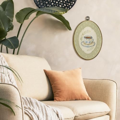 French Coffee Farmhouse Botanical Canvas Wall Art - 11x8.5 Inches