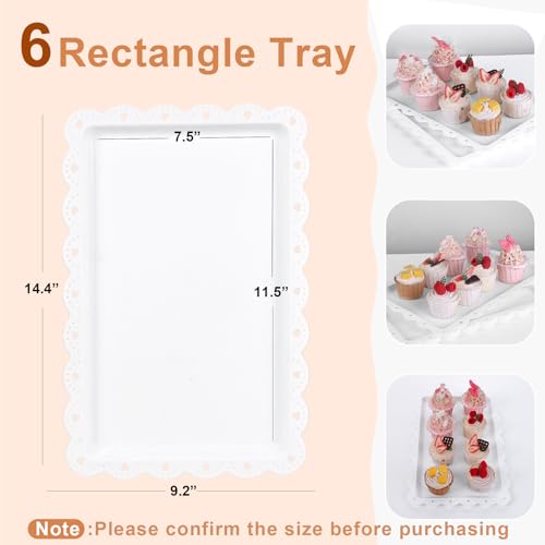 White 10-Piece Cupcake Stand Dessert Table Display Set - 3 Tiers, Plastic Trays