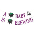 Baby Shower Banner - Glitter Halloween Decorations for Baby Shower