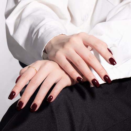 Deep Cherry Red Gel Nail Polish - 15ml Soak Off UV LED Nail Art Manicure