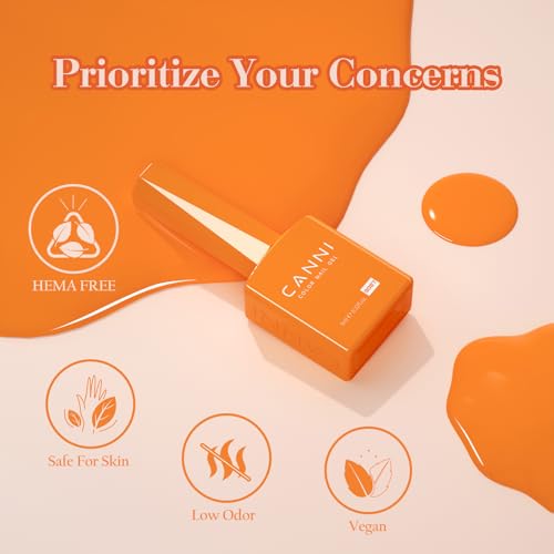Gel Nail Polish Set - 9ml 6 Orange Shades with Fire Orange Variation