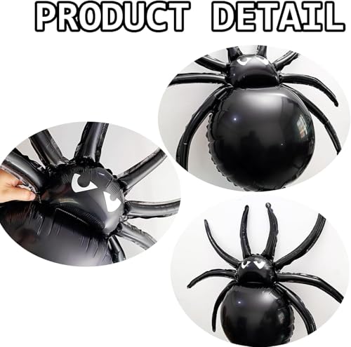 4Pcs Halloween Inflatable Spider Balloons - 32.5 Inch Outdoor Decorations