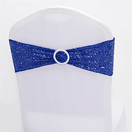Blue 50 Pack Sequin Chair Sashes for Wedding & Event Decoration