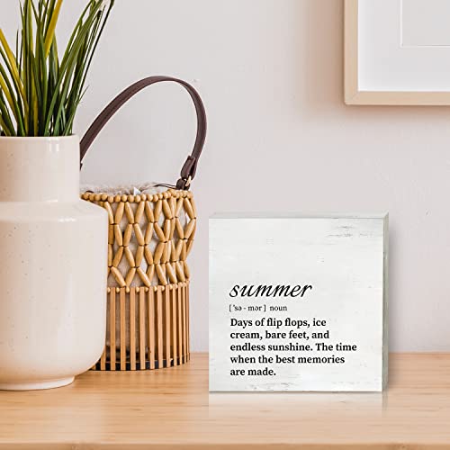 Summer Definition Wood Box Sign - Rustic Home Decor Wall & Tabletop - Summer01