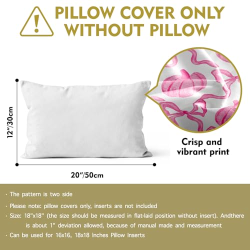Pink Pumpkin Fall Throw Pillow Cover 12x20 Inch for Home Decor