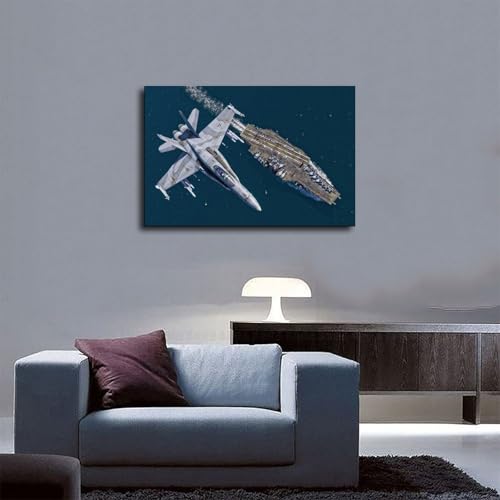 Unframed FA-18C Hornet Jet Fighter Wall Art Poster 24x16 Inches Canvas Print