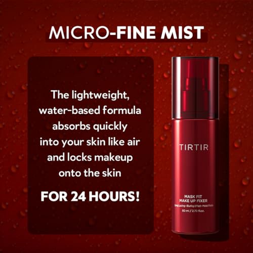 TIRTIR Makeup Fixer Spray 24H Transfer-Resistant Lightweight Setting Spray - Original 2.7 Fl Oz