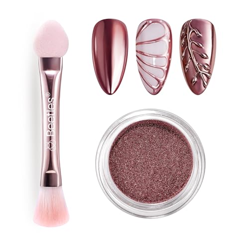 Beetles Pink Chrome Nail Powder - Mirror Effect, Pink Mirror-1