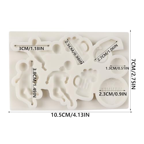 Football Theme Fondant Mold - Silicone Cake Decorating & Crafting Tool - Style A