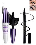 Black Waterproof 5D Tubing Mascara & Eyeliner Set - Long Lasting Eye Makeup