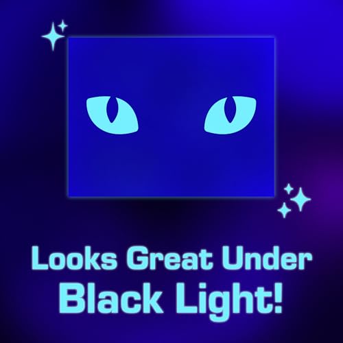 Laminated Cat Eyes Sign - 8.5x11 Inches, Glows Under Black Light - Home Decor & Gift - Variation: Cat Eyes Laminated Sign